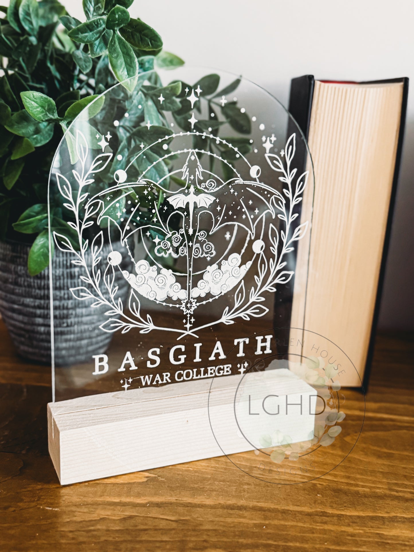Fourth Wing Shelf Sitter – Basgiath Decor for Violet & Xaden Fans | Romantasy BookTok Bookshelf Sign | Iron Flame Inspired Gift