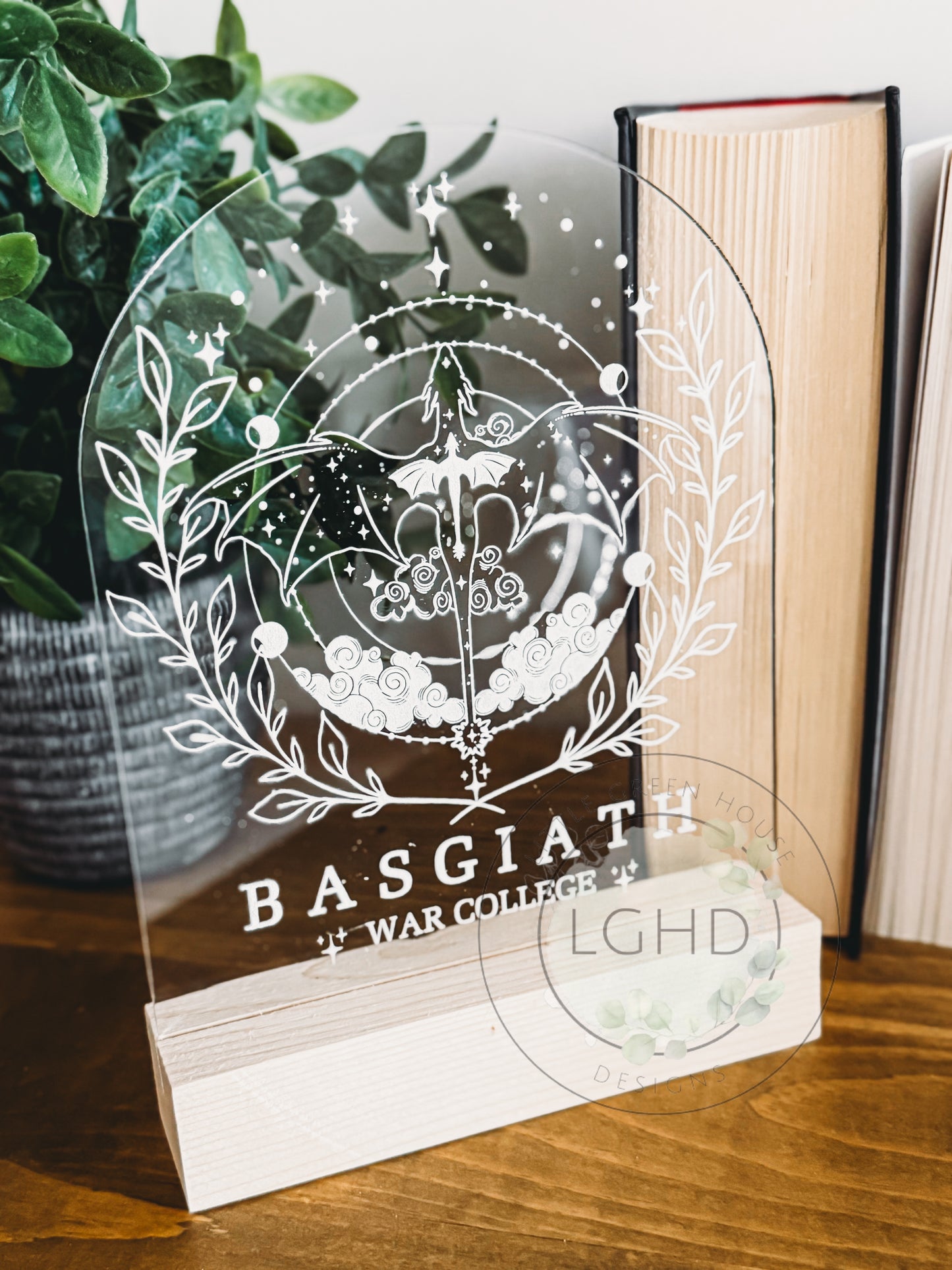 Fourth Wing Shelf Sitter – Basgiath Decor for Violet & Xaden Fans | Romantasy BookTok Bookshelf Sign | Iron Flame Inspired Gift