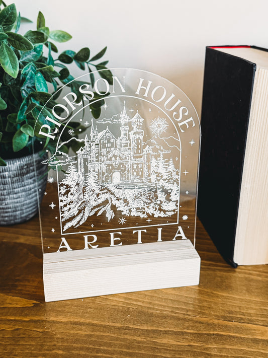 Booktok | Riorson House | Fourth Wing Inspired | Aretia | Shelf Sitter | Fourth Wing Decor | Reading Nook | Bookshelf Decor | Xaden
