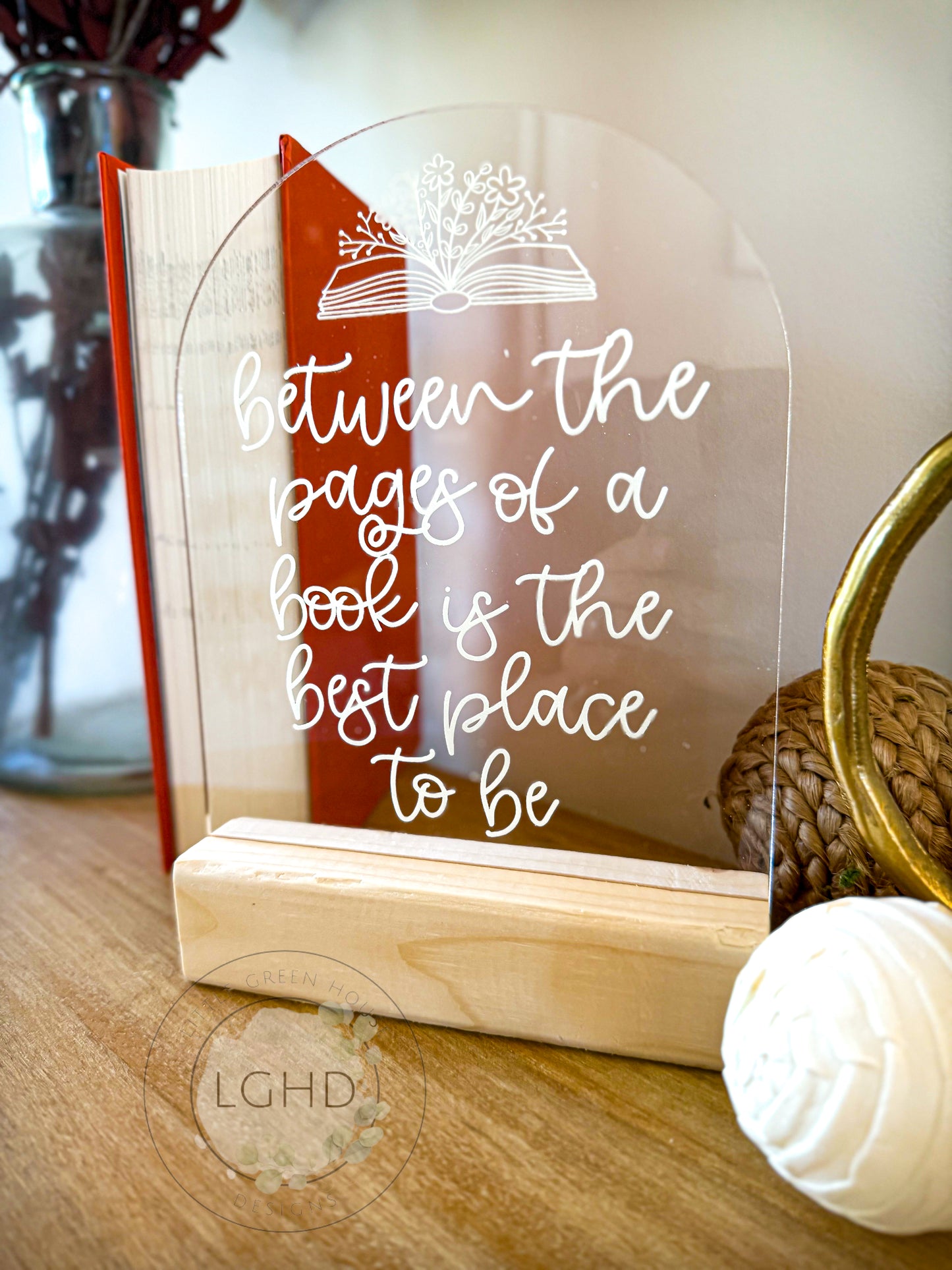 Shelf Sitter “Between the Pages” Sign – Book Lover Gift | Bookish Room Decor | Reading Nook Aesthetic