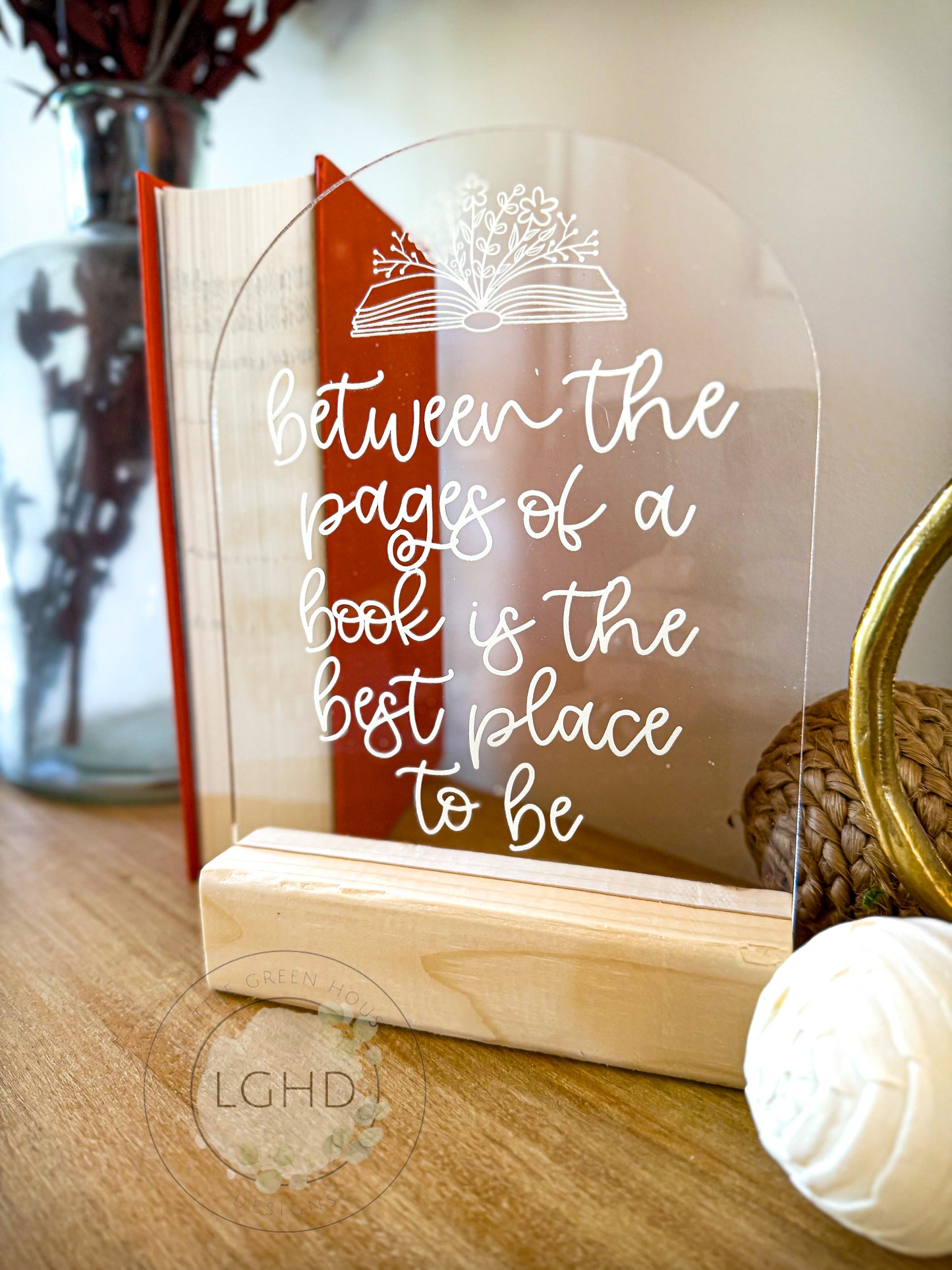 Shelf Sitter “Between the Pages” Sign – Book Lover Gift | Bookish Room Decor | Reading Nook Aesthetic