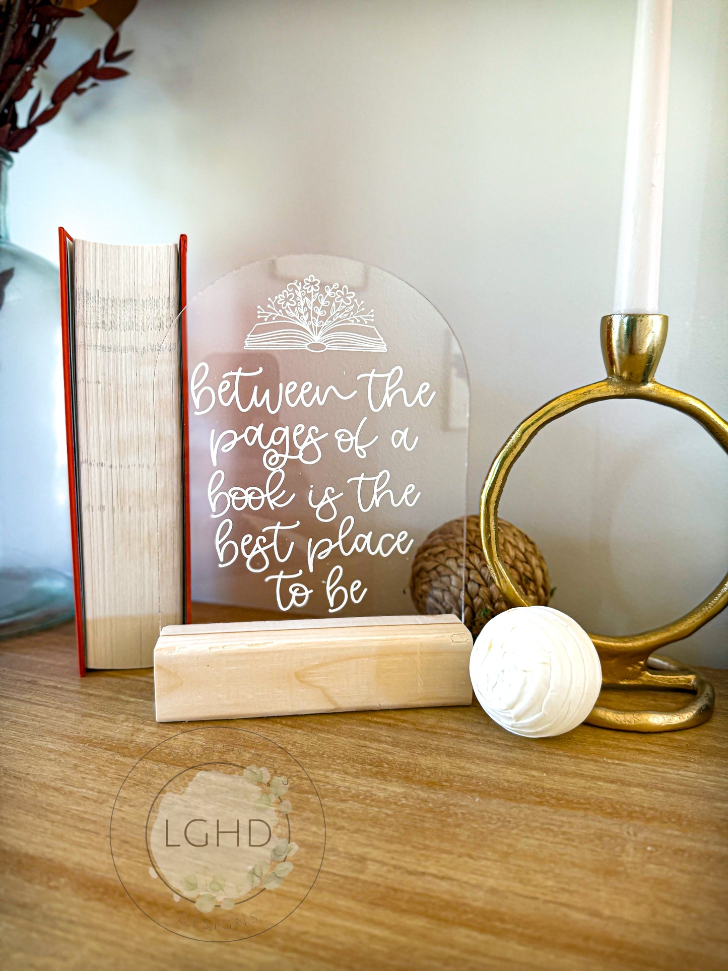 Shelf Sitter “Between the Pages” Sign – Book Lover Gift | Bookish Room Decor | Reading Nook Aesthetic