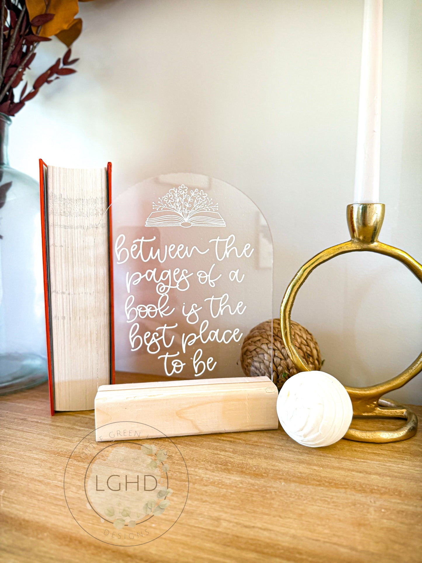 Shelf Sitter “Between the Pages” Sign – Book Lover Gift | Bookish Room Decor | Reading Nook Aesthetic