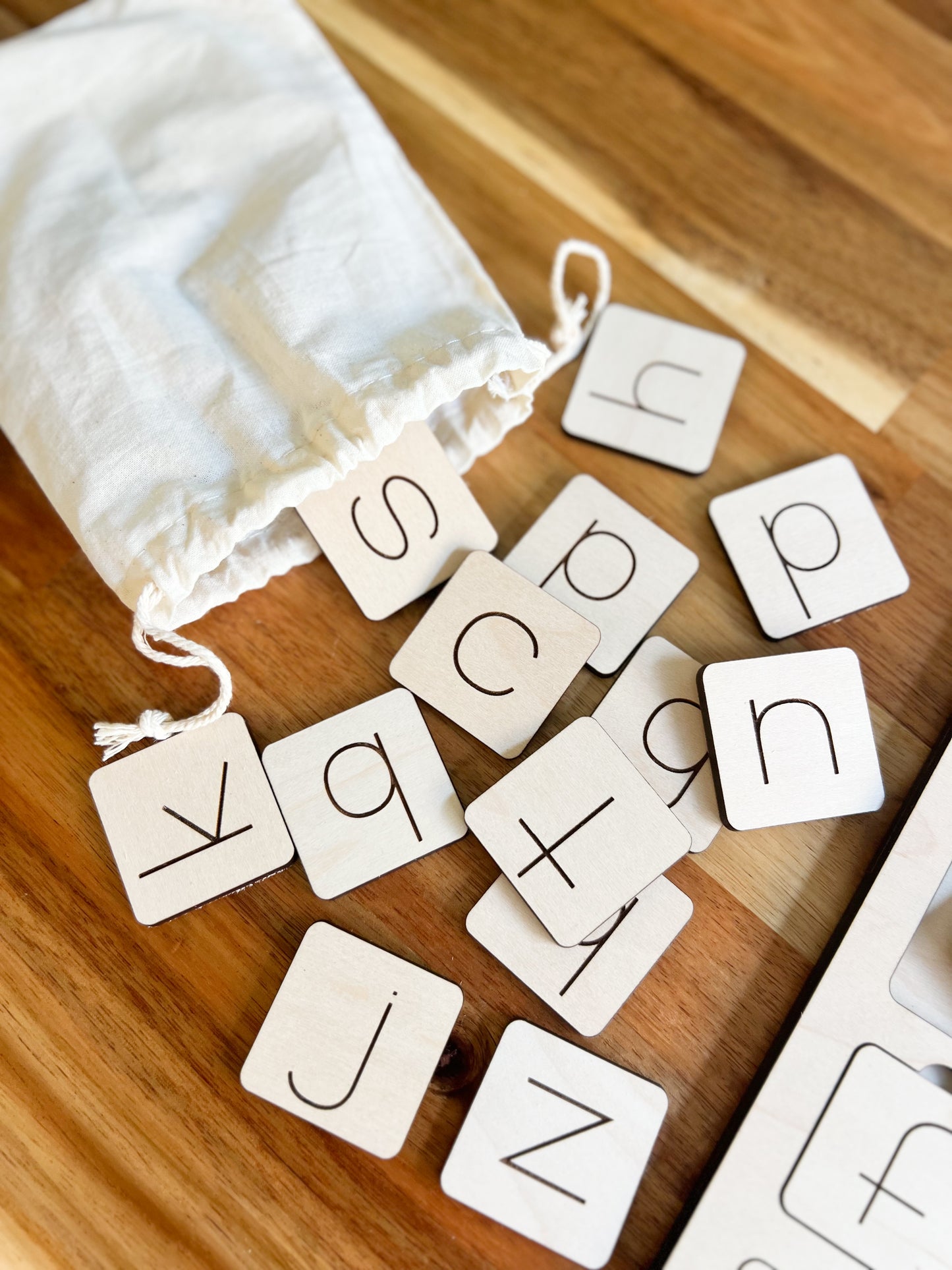 CVC Word Board + Tiles | Educational Word Building | Handmade & Engraved Letters | Wood